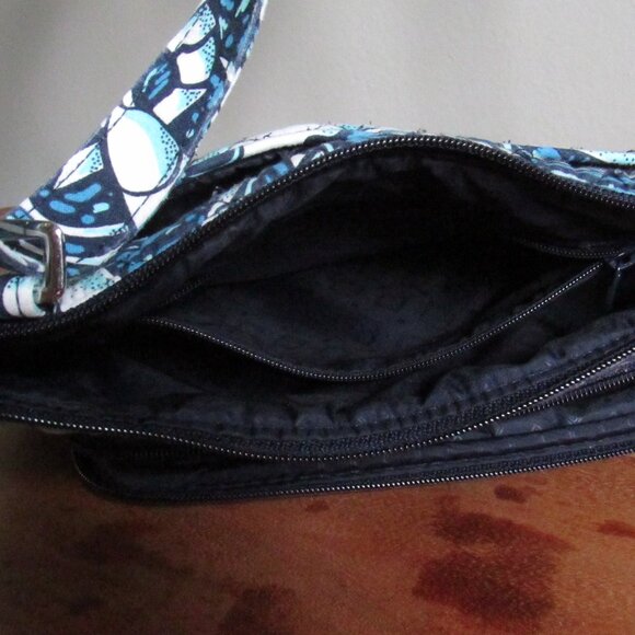 SUMMER PATTERN VERA BRADLEY-BLUE ISLAND-TURTLES-SHELLS-LOBSTER-LONG STRAP-MINT - Picture 9 of 12